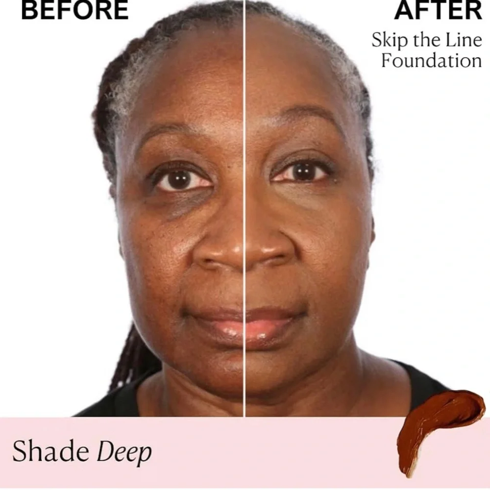 Nakery Plumping Velvet Serum-Infused Foundation Deep Also use as Bronzer